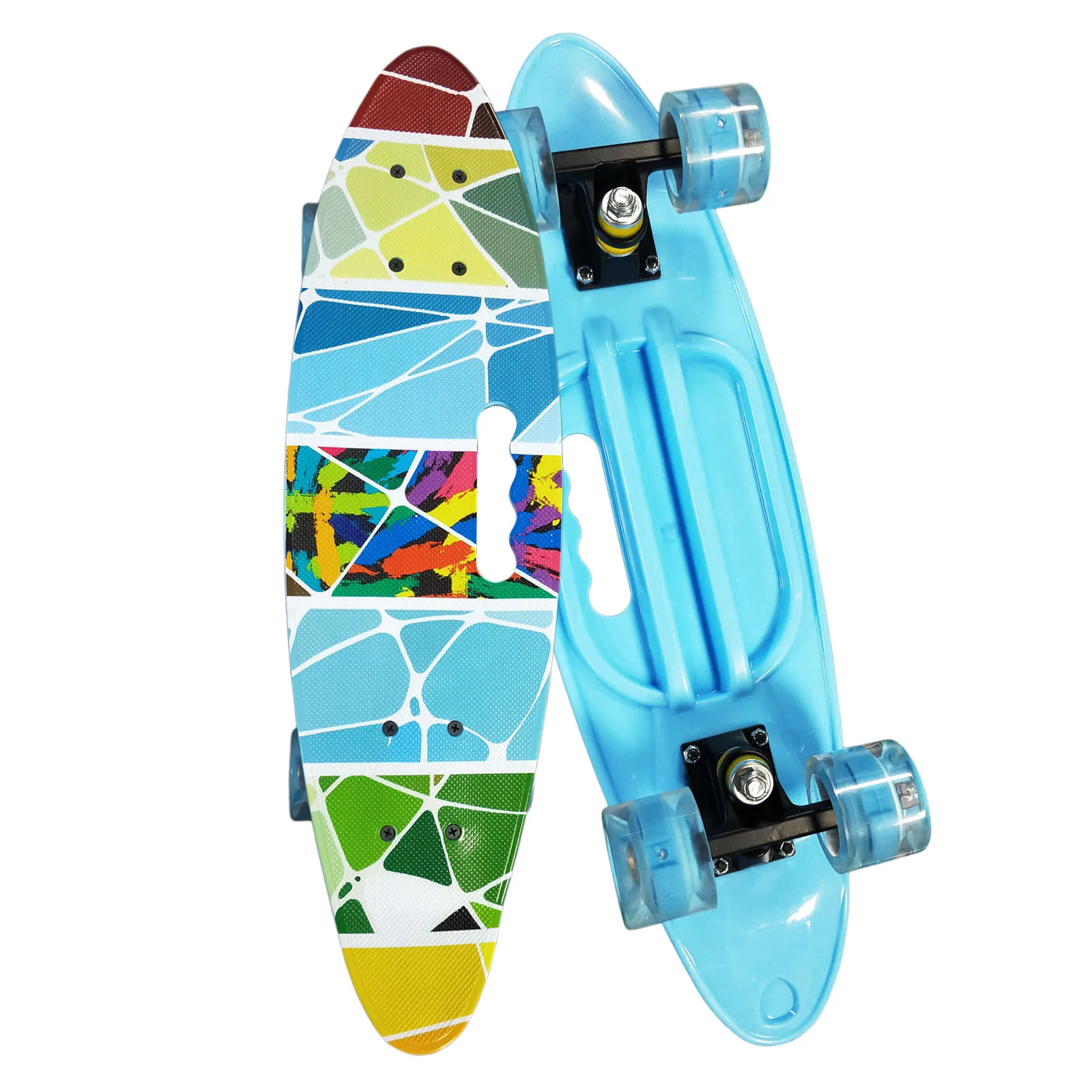 New design pp deck customize complete 24 inch mini plastic twist skateboard with 4 wheels
