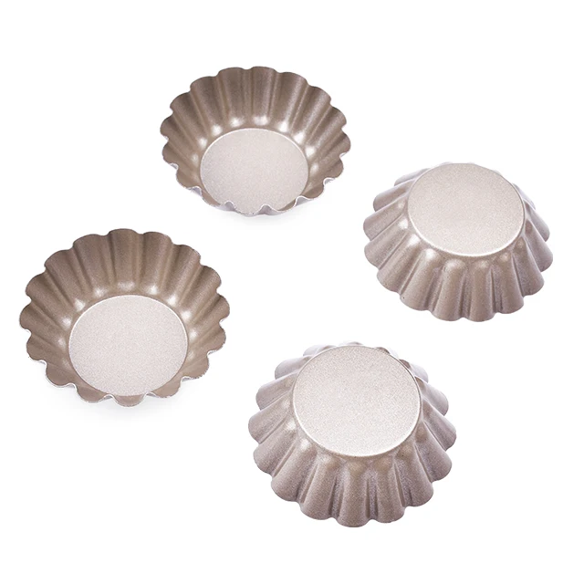 Stainless Steel Egg Tart Mold Portuguese Tart Mold Cup Pudding Jelly DIY Baking Mold