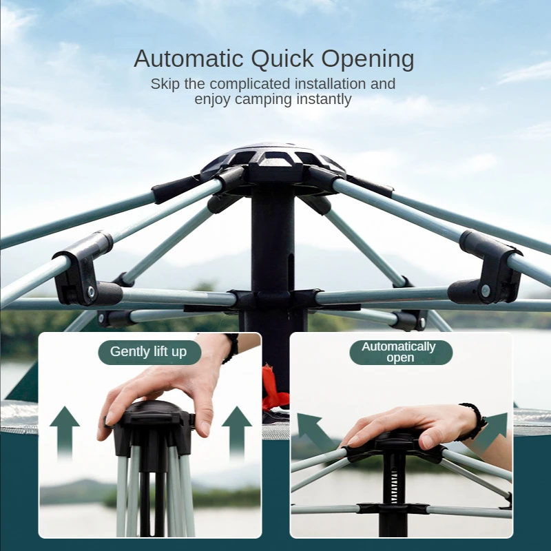 2022 New DesignPortable Lightweight Large Tente-Camping Picnic 3-4 People Tent Waterproof Automatic Family Tents Camping Outdoor