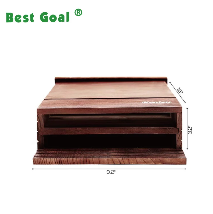 outdoor wooden Bat house Box Shelter with Large Double Chamber Handcrafted