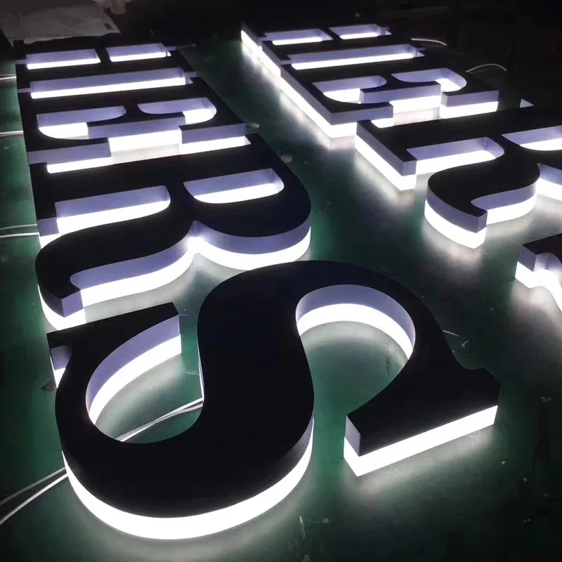 3D Mini Outdoor Advertising Design Led Front Luminous Back Channel Waterproof