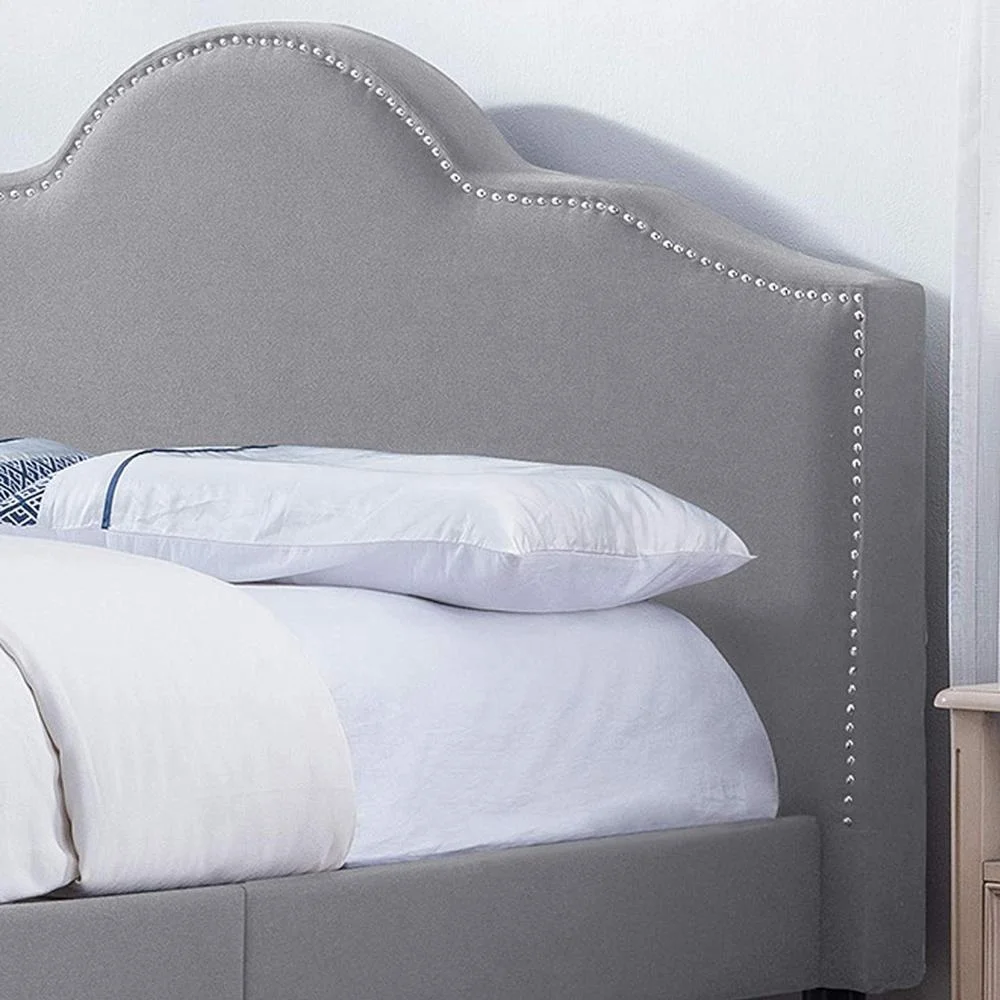 hot selling italian cheap family size french country cal king bed frame grey upholstered fabric full head antique wooden bed