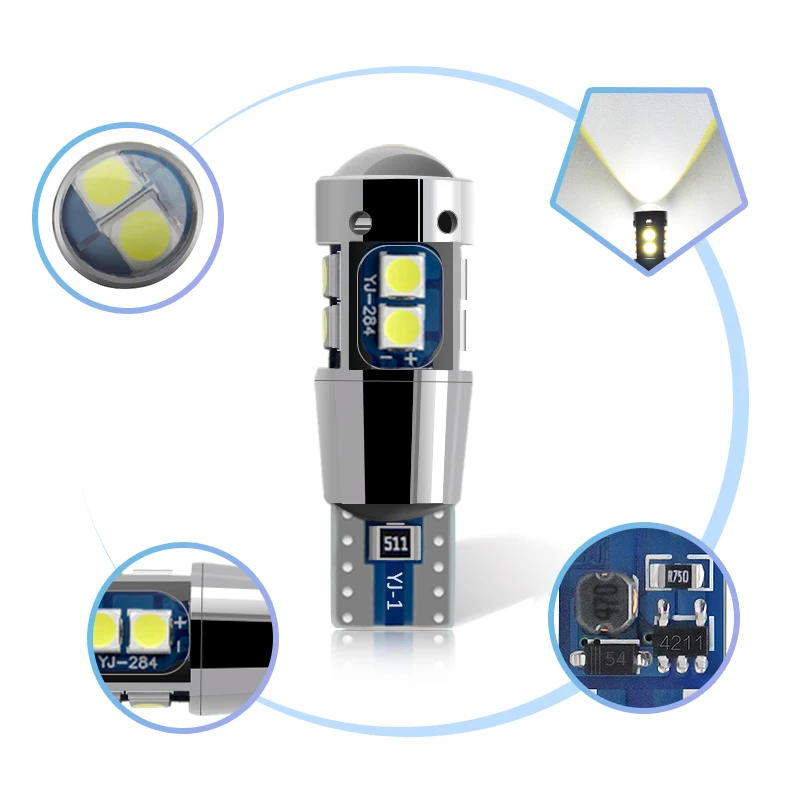 Лидер продаж 3030 10SMD светодиодная CAN-шина без ошибок t10 внутренняя лампа для чтения приборное освещение габаритные огни Автомобильные