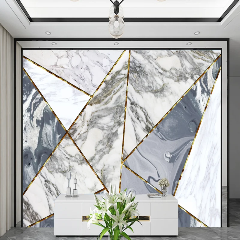 Hot selling modern living room creative art home decor 3d sticker pvc wall paper roll mural wallpaper