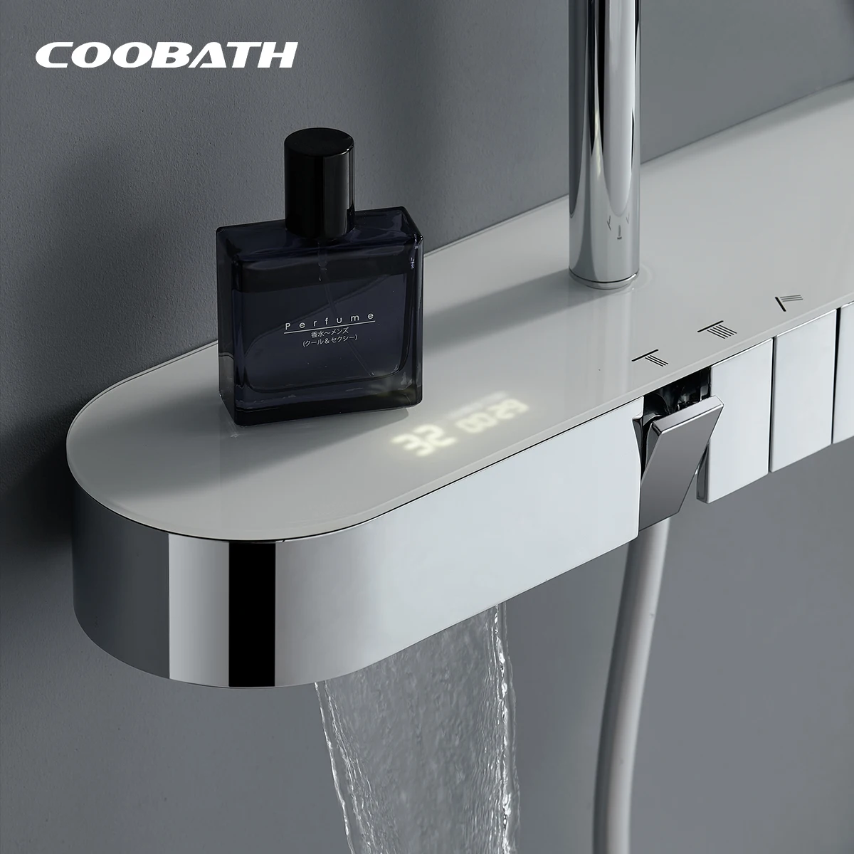 Luxury Digital Display Thermostatic Bathroom Showers Faucet Set For Hotel Rainfall Shower System Bath Mixer