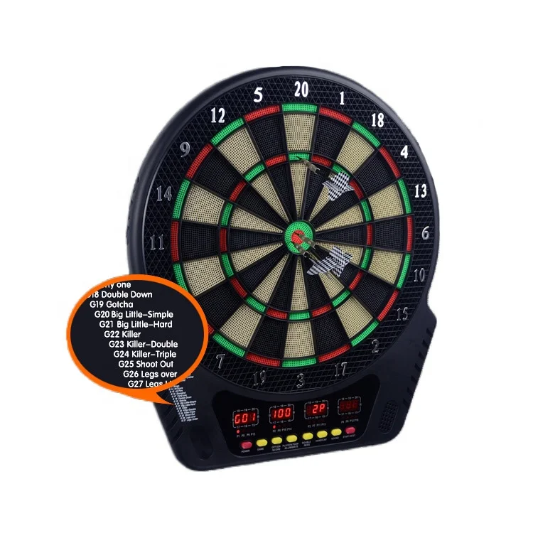 Professional LED Display Dart Game Machine Electronic Dartboard with 6 Darts