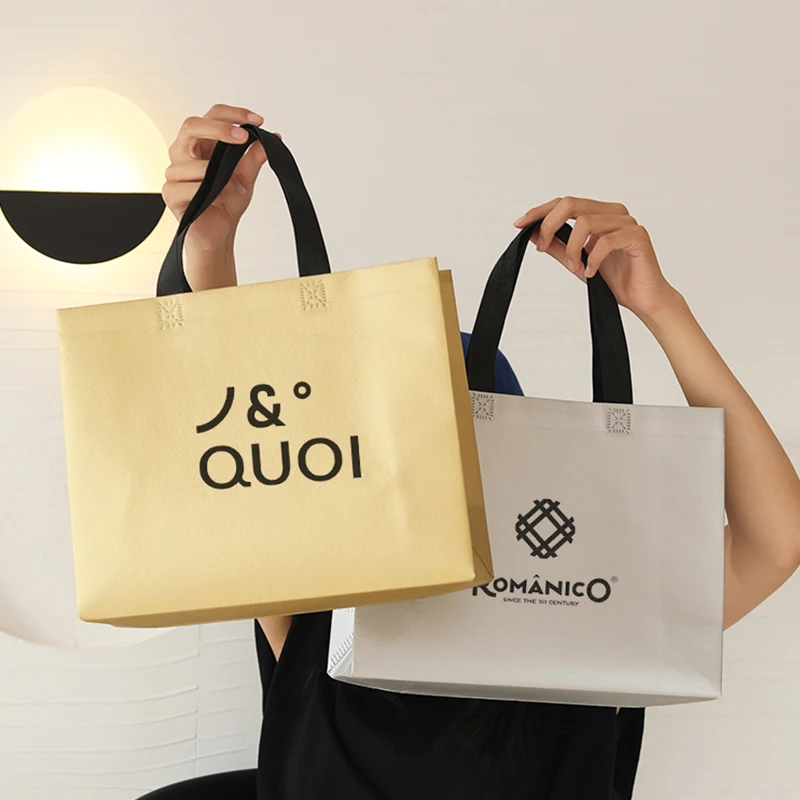 Hot sell eco friendly biodegradable reusable shopping bolsas ecologicas non-woven tote ecological bag with LOGO custom