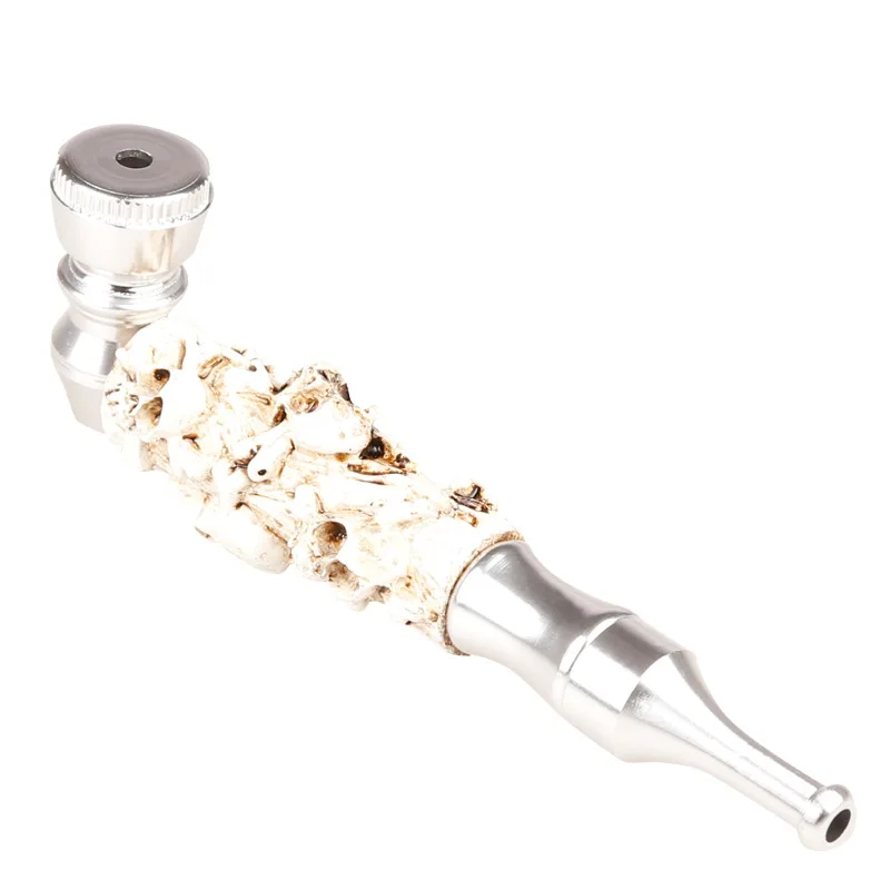 VAMAV 11.5CM Death Skull Resin Tobacco Smoking Pipe Portable Herb Smoking Pipe