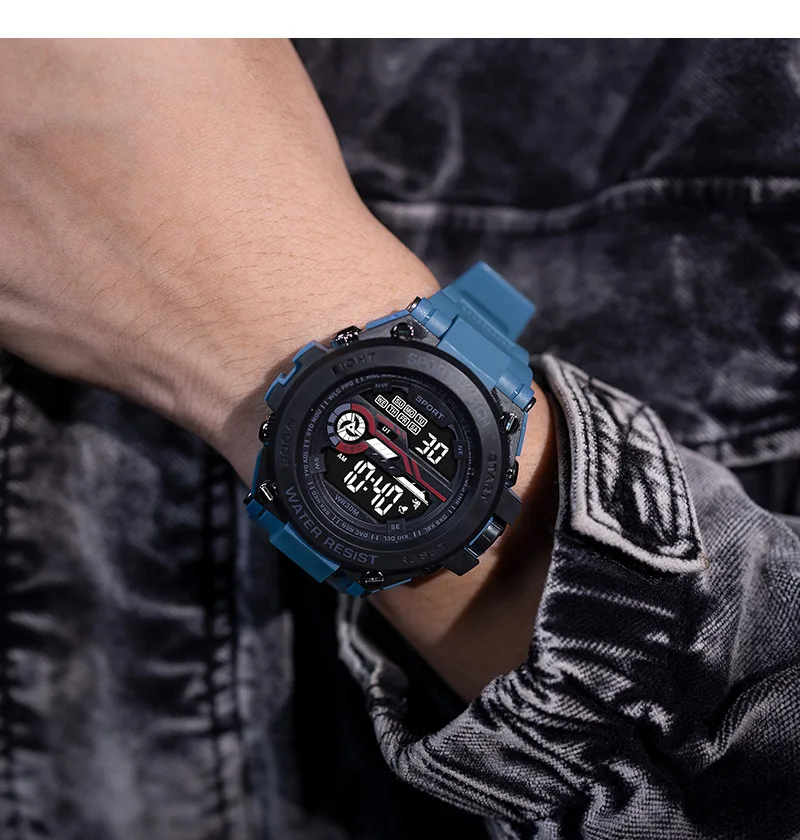 Wholesale Fashion Men Watches Outdoor Sports Waterproof LED Electronic Wrist Watch Man Casual Digital Electronic Watch Relogio