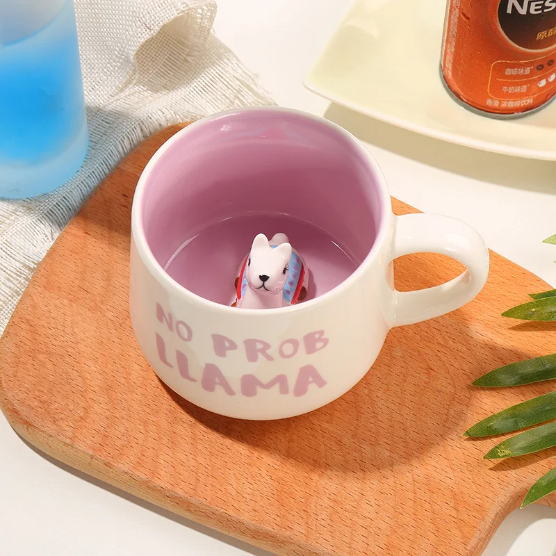UCHOME New arrive 3D Animal Design Ceramic Coffee Mugs Cute Unicorn Mug