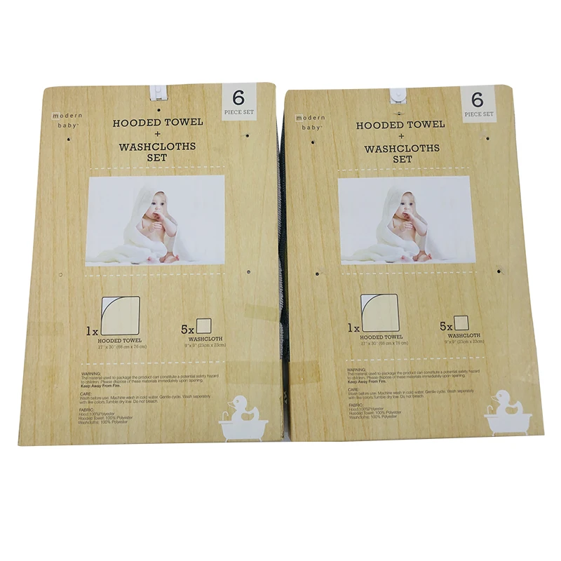 6pcs/set Baby Washcloths Small Infant Towel Set Soft Toddler  Hooded Towel Random Colors Baby Feeding Towels