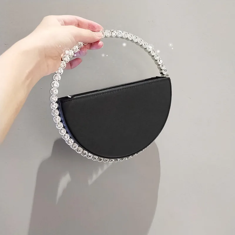 Wholesale PU Diamonds Women Evening Bag luxury design Cute Heart Shape Clutch Purses Bag