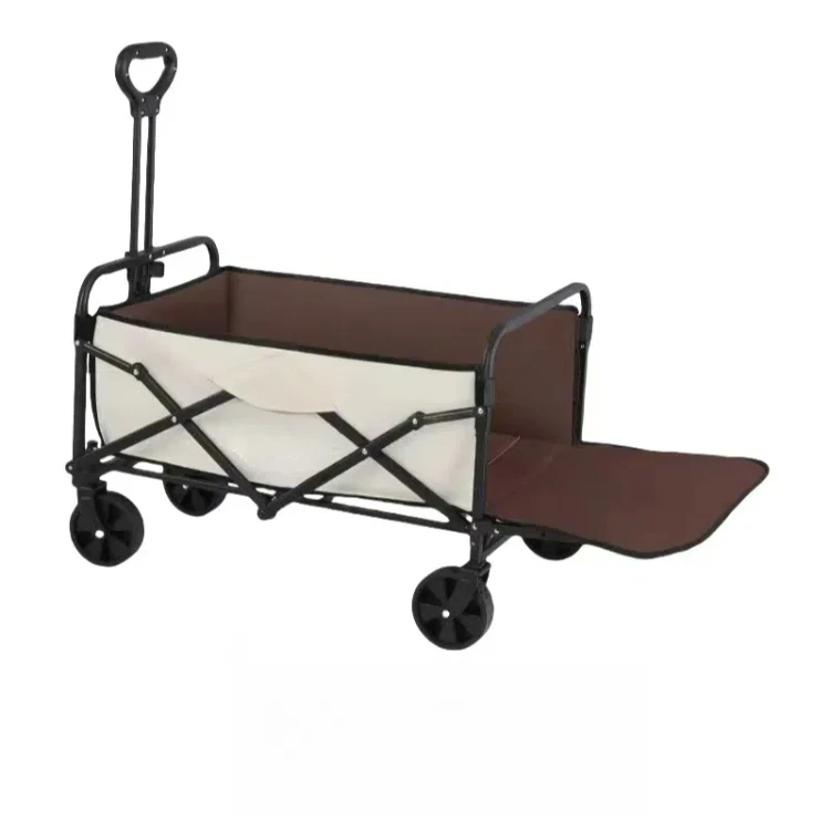 Wholesales Customized Rear Opening Outdoor Camping Trolley Portable Folding Wagon Cart