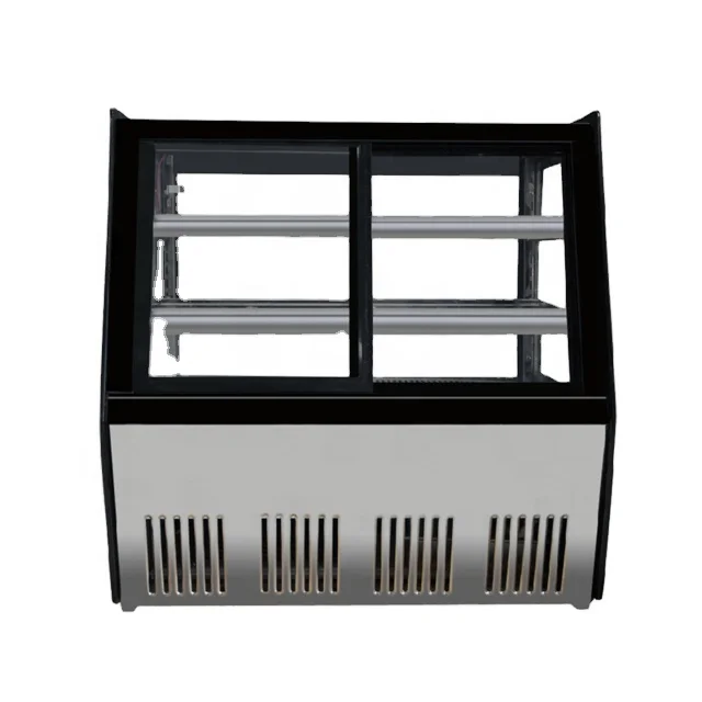 Большая фабрика производство мини дисплей охладитель 2 палубы Дизайн холодильник торт витрина