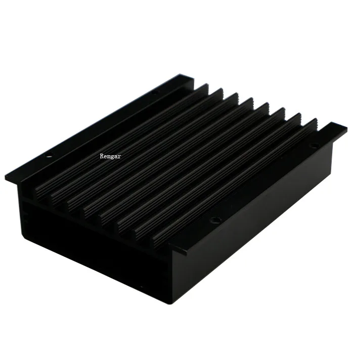 black anodized extrusion aluminum housing shell PWM solar charge controller power supply heat sink enclosure