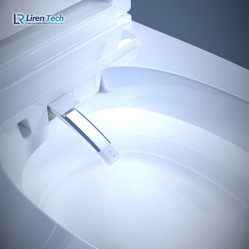 Smart Toilets Siphon Flush Bathroom Wc Automatic Operation Cleaning Ceramic Floor Mounted Smart Toilets With Flushing And Remote