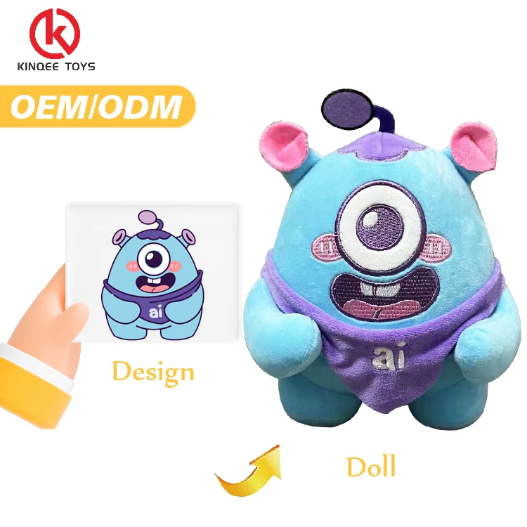 Kinqee High Quality CE Custom made plush Toy Stuffed Animal Monsters make your own plushie toy For Kids Company gifts