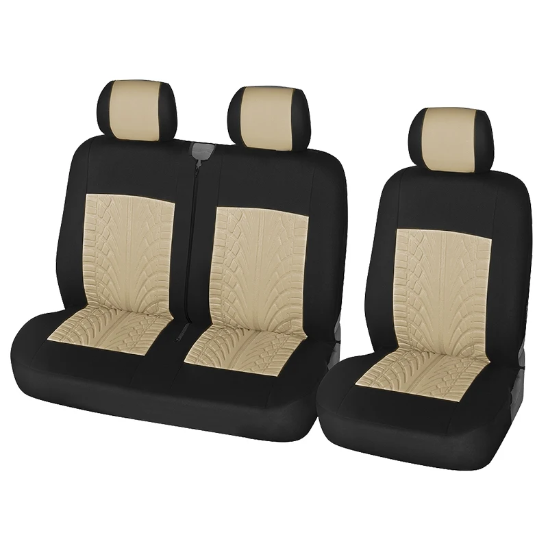 
1+2 Seat Interior Accessories Breathable Polyester Universal Car Seat Cover For Truck 