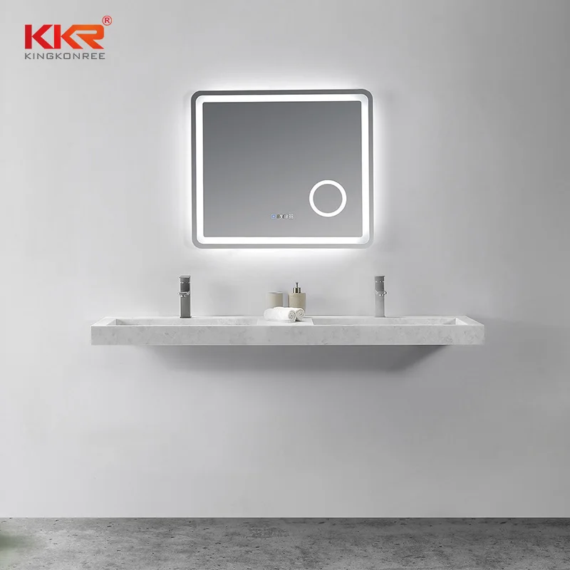 Single Double sinks Marble white texture stone sheet Washbasin bathroom furniture design