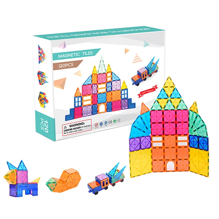 Balin Competitive Price Large Magnetic Tiles Kids Magnetic Building Block Toys Large for Kids 120