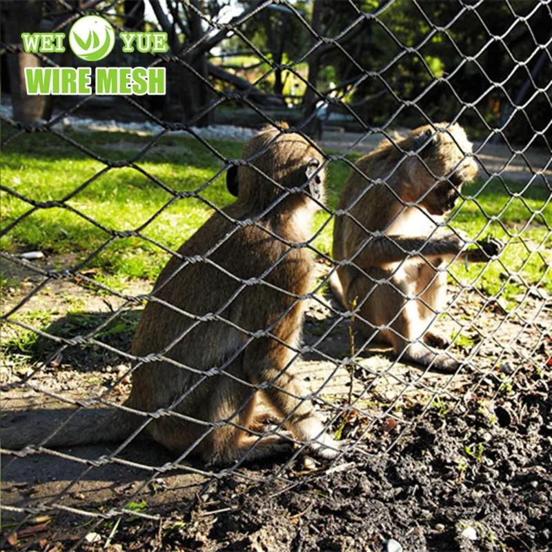 Weiyue 25 мм, нержавеющая сталь 304/316, гибкая проволочная сетка для зоопарка, Вольера