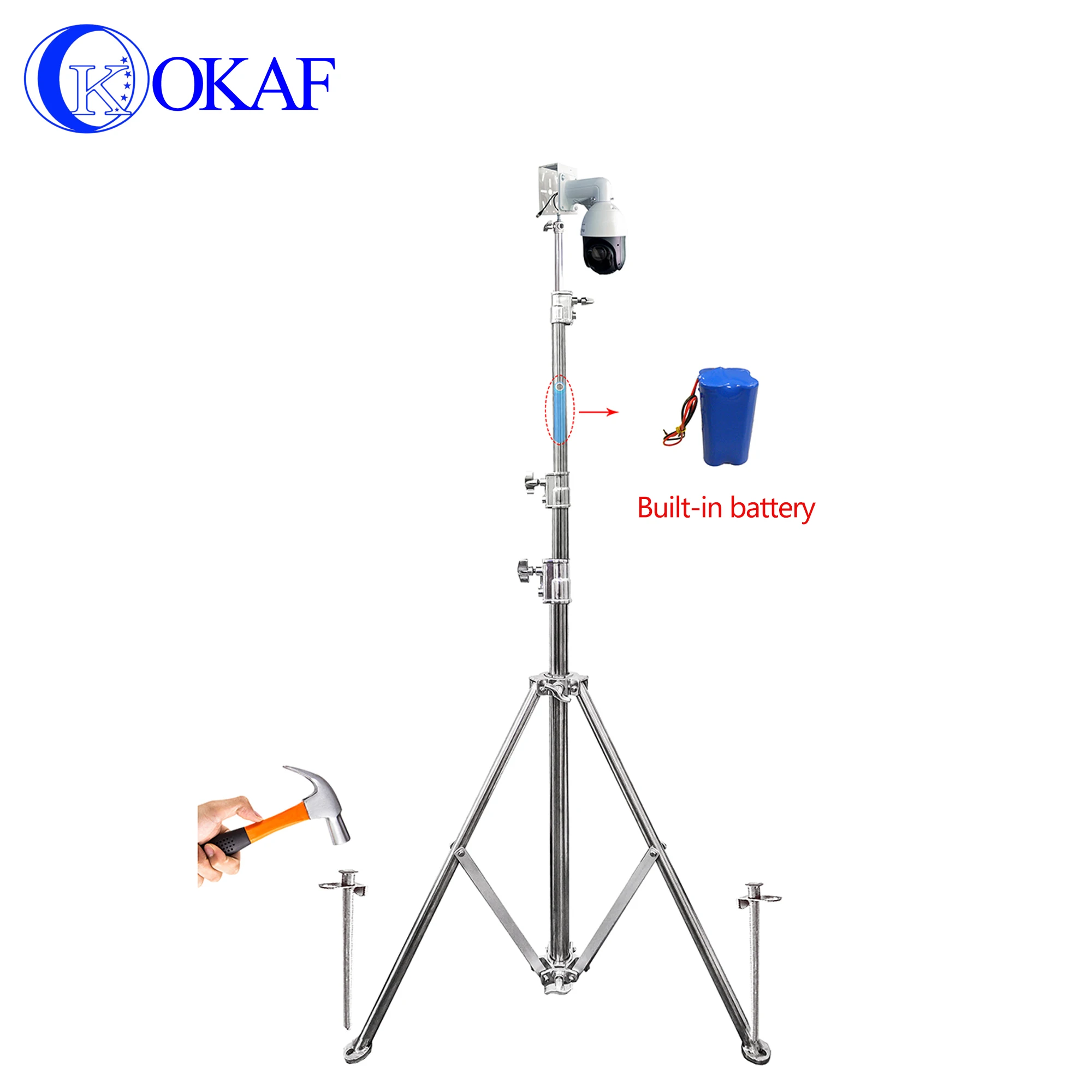 Mobile 4G HD Camera Portable IP Surveillance Dome Camera CCTV Rapid Deployment Camera With Built-in Battery Tripod