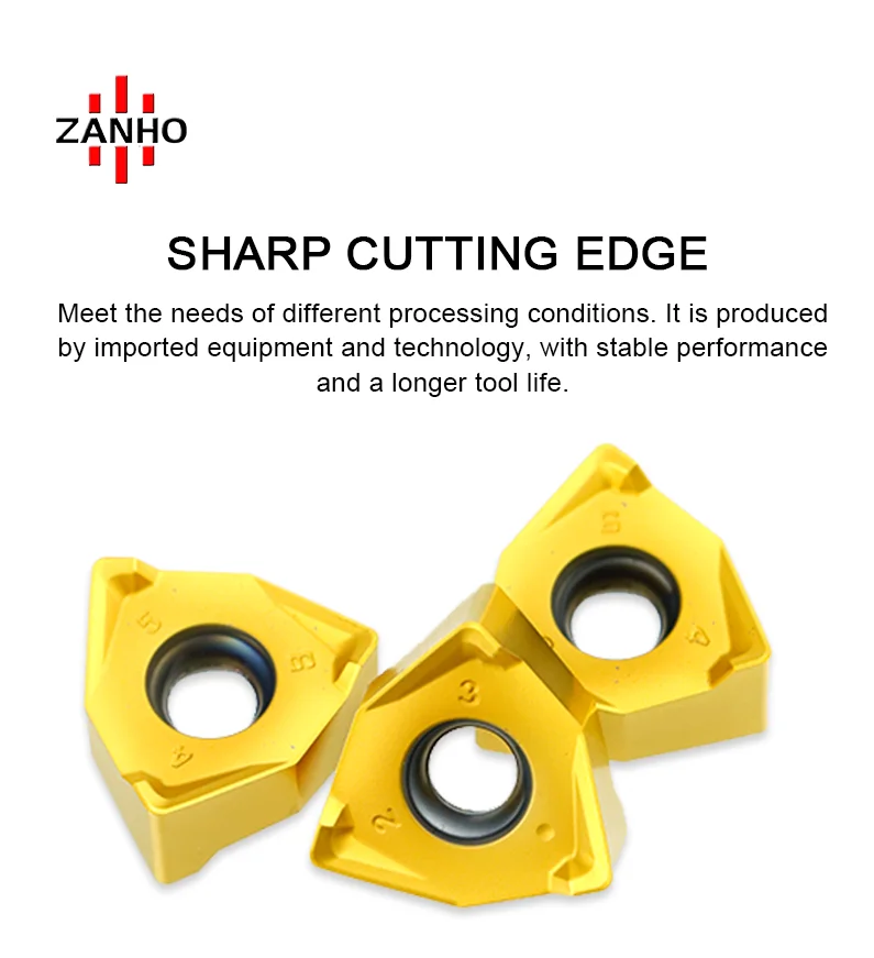 ZANHO XNEX080608-ML Carbide indexable inserts with double sides and 6 cutting edges suitable for 90deg cutter MEE190