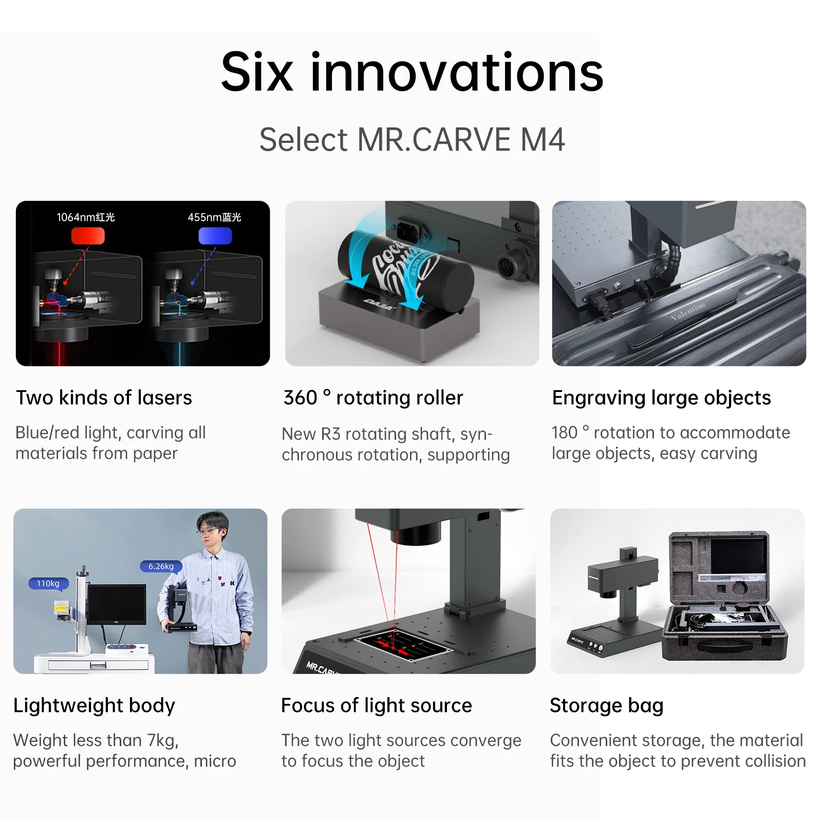 DAJA Mr Carve M4 Laser Gravur Machine Laser Cutting Machines Optical Fiber Laser Marking Machine For Metal Wood