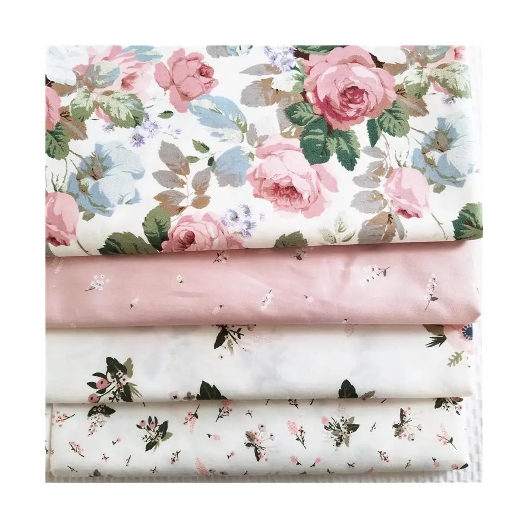 Custom 100% Cotton Fabric Cotton Poplin Fruit Floral Printed Digital For Shirt Dress