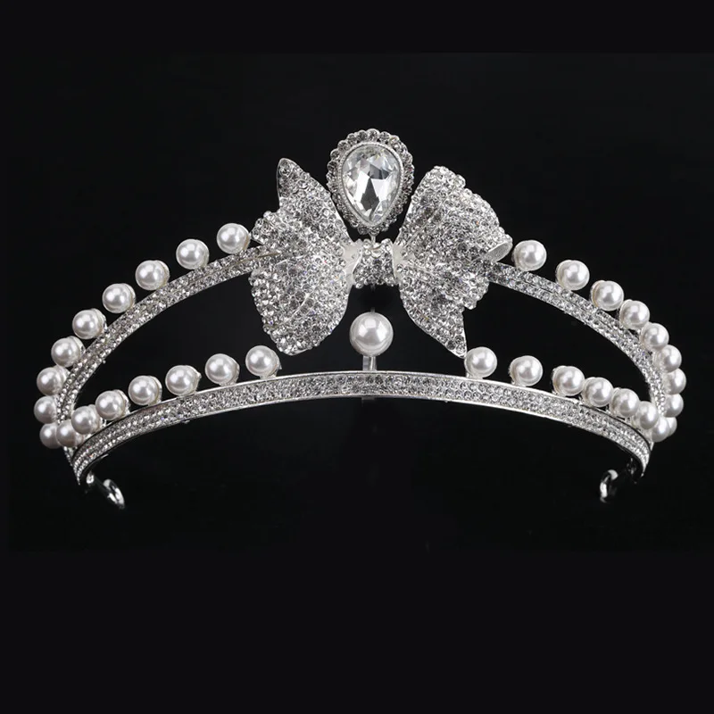 Wholesale Jewelry De Noiva Precio Nupciales Zirconia Pearl Zircon Wedding Crowns Bridal Tiaras Women Hair Accessories For Girls