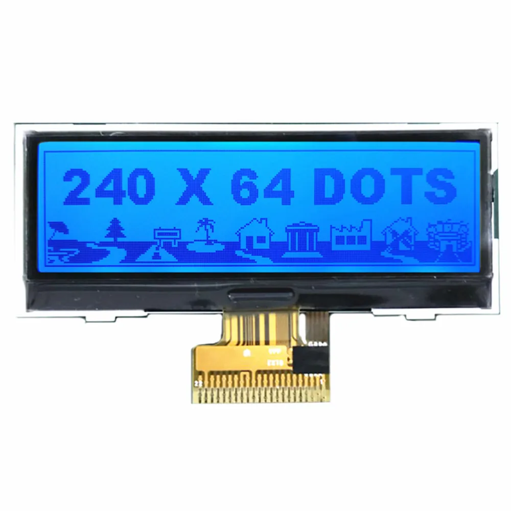 Shenzhen lcd manufacturer Customize 240x64 graphic lcd display screen RGB backlight