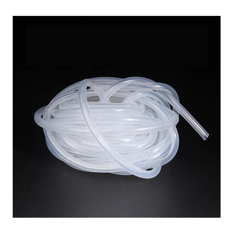 Food grade medical platinum braided reinforced silicone vacuum hose for hospital milk beer steam clear transparent 10MM 4mm