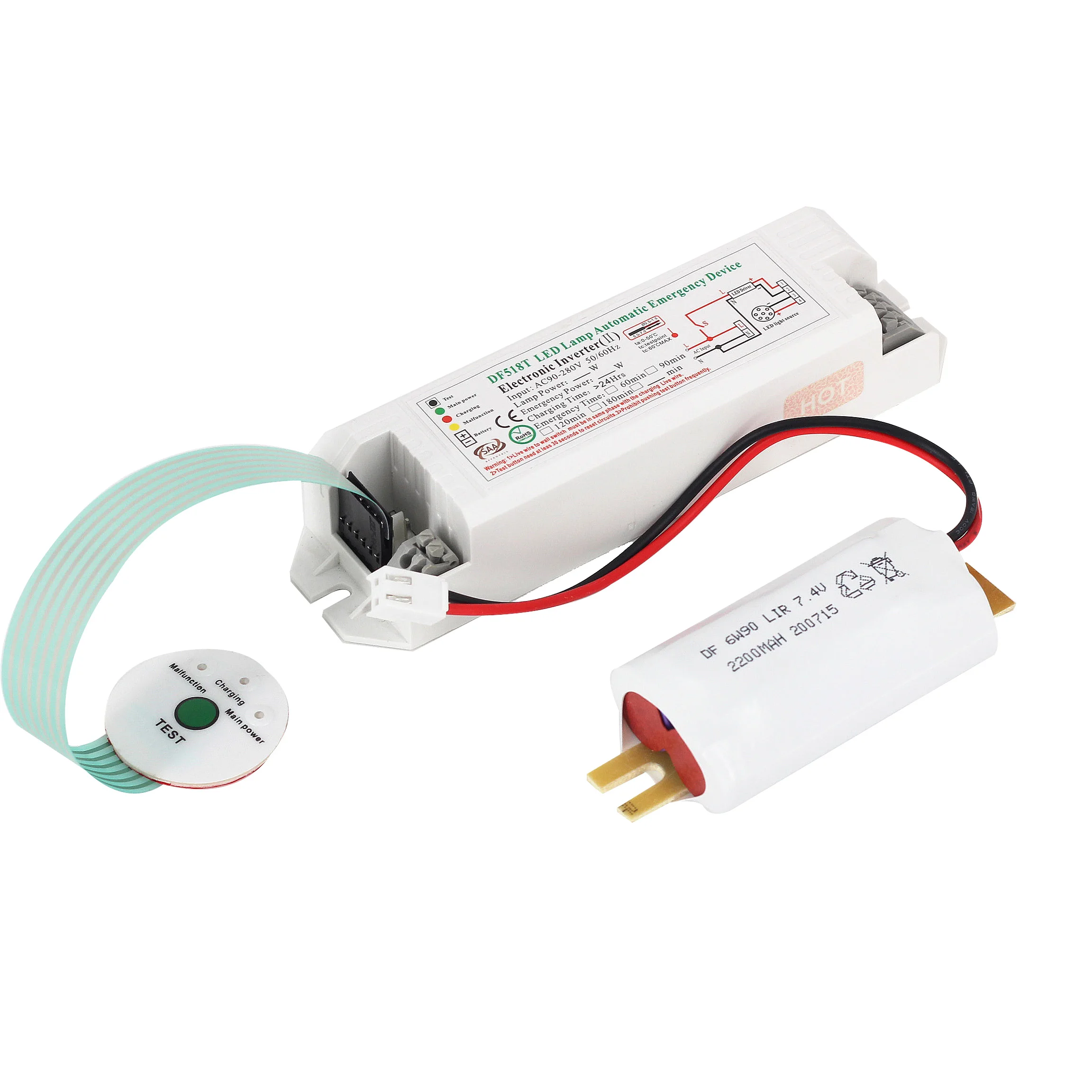 SAA DF 518T self test 6w/8w/9w/10w 3hours for emergency lighting  LED  emergency lighting converter