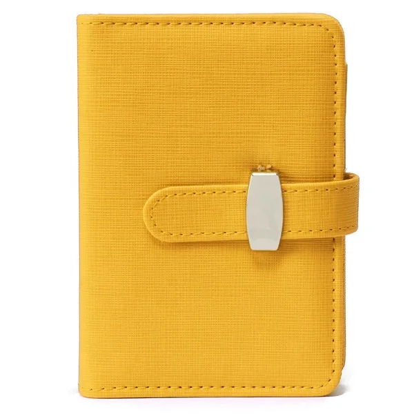 A5 A6 custom logo leather notebook cover with 6 holes ring binder
