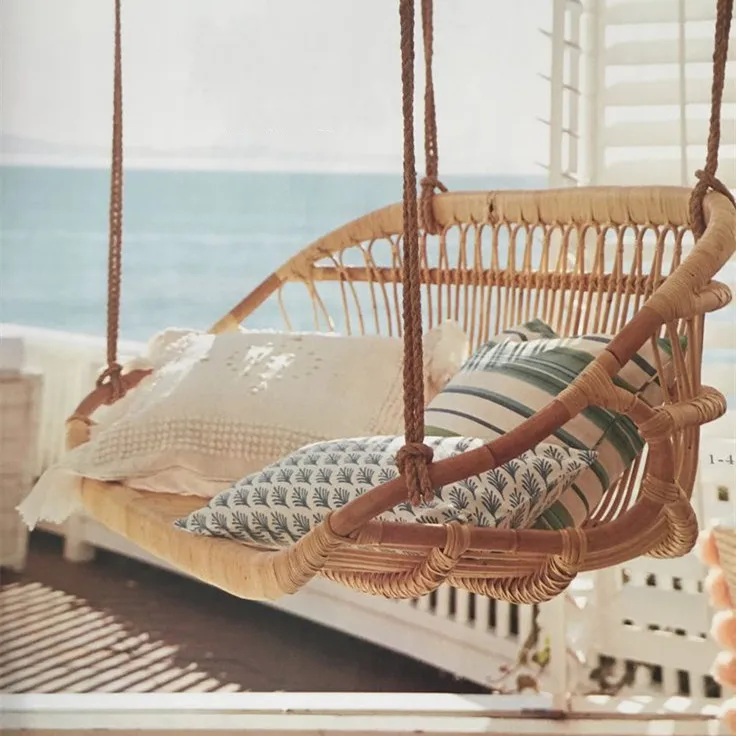 Hot outdoor furniture Sale daybed pool garden wicker swing patio hammocks Rattan hanging chair