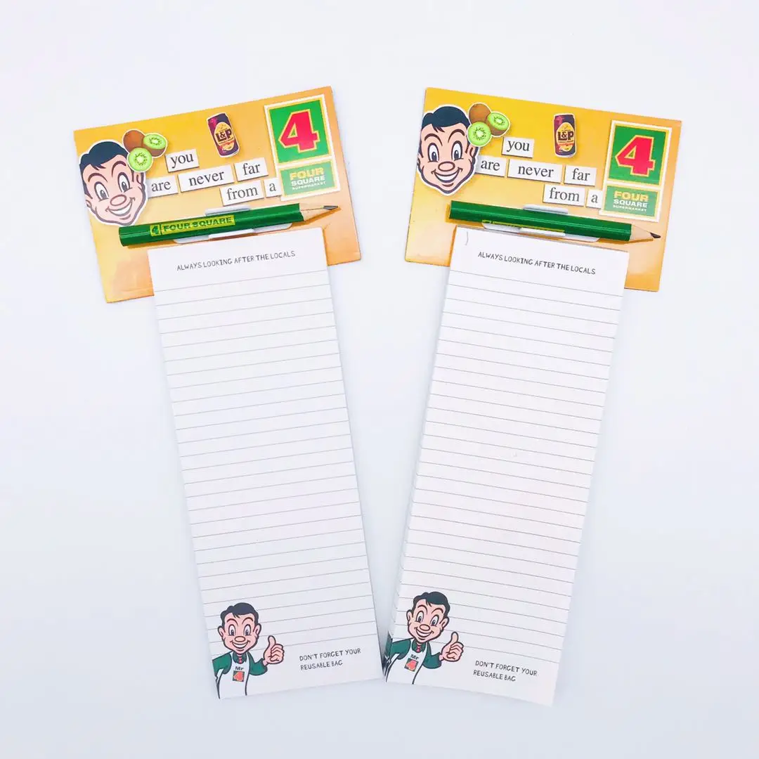Custom 30-Page Shopping List Note Pad Loose Leaf Magnetic Fridge Magnet Writing School Paper Real Estate Sticky Notepads Gift