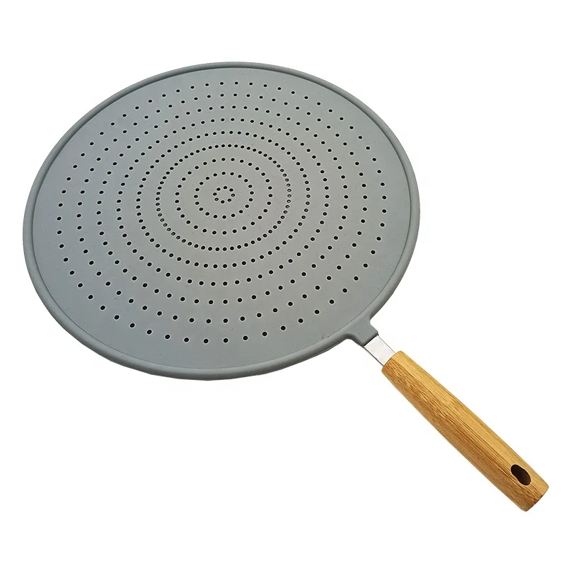 Silicone Splatter Screen For Frying Pan 13 inch Multi-Use Splatter Shield Cooling Mat Drain Board Strainer