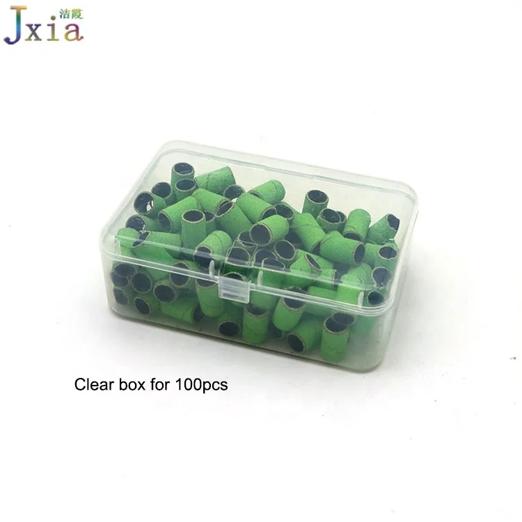 Jiexia 50pcs 75pcs 100pcs Packing Nail Drill Bits Sanding Bands for Acrylic Nails Gel Removing Machine