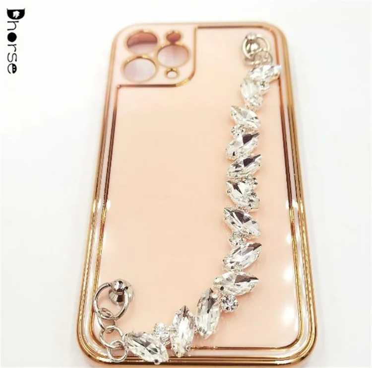 Fashion sparkling rhinestone phone case chain