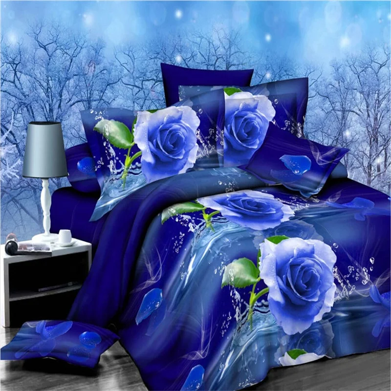 3d printing four piece suit wish cross-border foreign trade e-commerce four piece bedding set