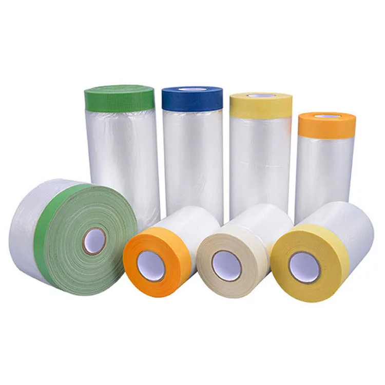 Outdoor Used Blue  Pre Taped Masking Film
