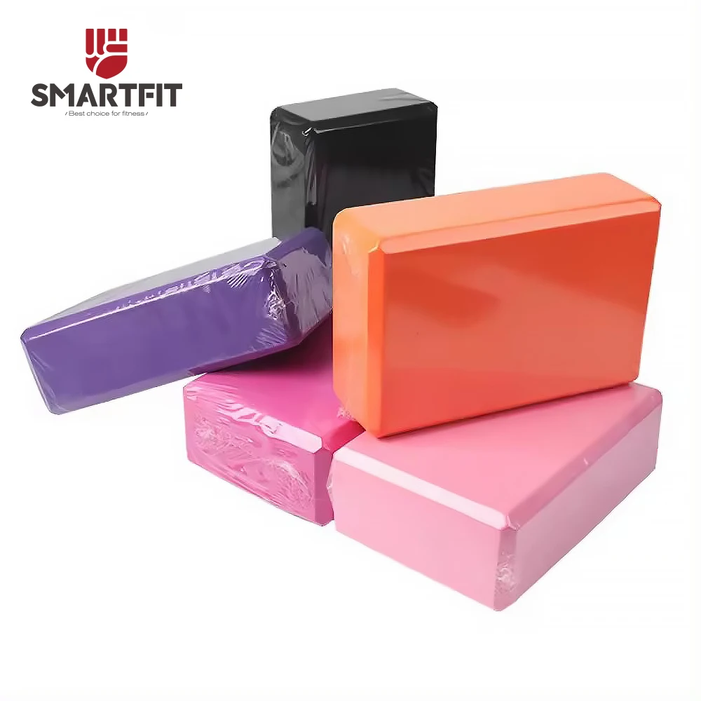 SMARTFIT Hot sales Light Weight High-Density EVA Yoga Brick  Non-Slip  Foam Block Customized Logo And Colourful Yoga Brick