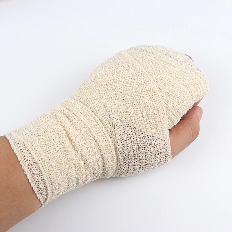 Medical Cotton Nonwoven PBT Sport Emergency Trauma Elastic Adhesive Cohesive First Aid Crepe Bandage
