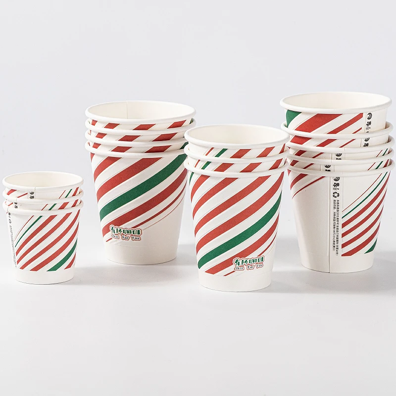 LOKYO Pla flocking degradable take away 8oz 16oz disposable 3D single double wall hot chocolate cocoa coffee paper cups