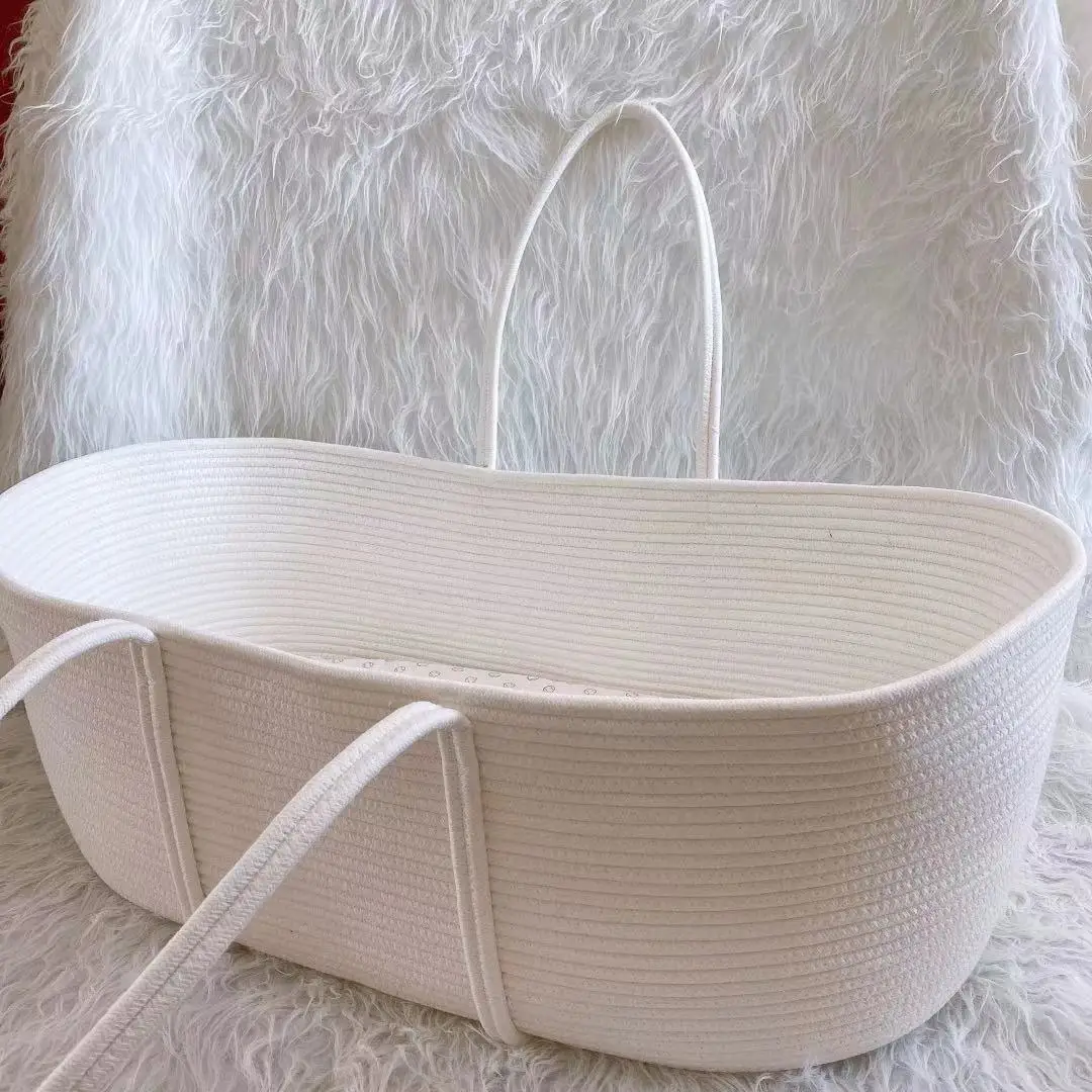 wholesales Customized Cotton Rope Portable Newborn Moses Sleeping Basket with New Style 2025