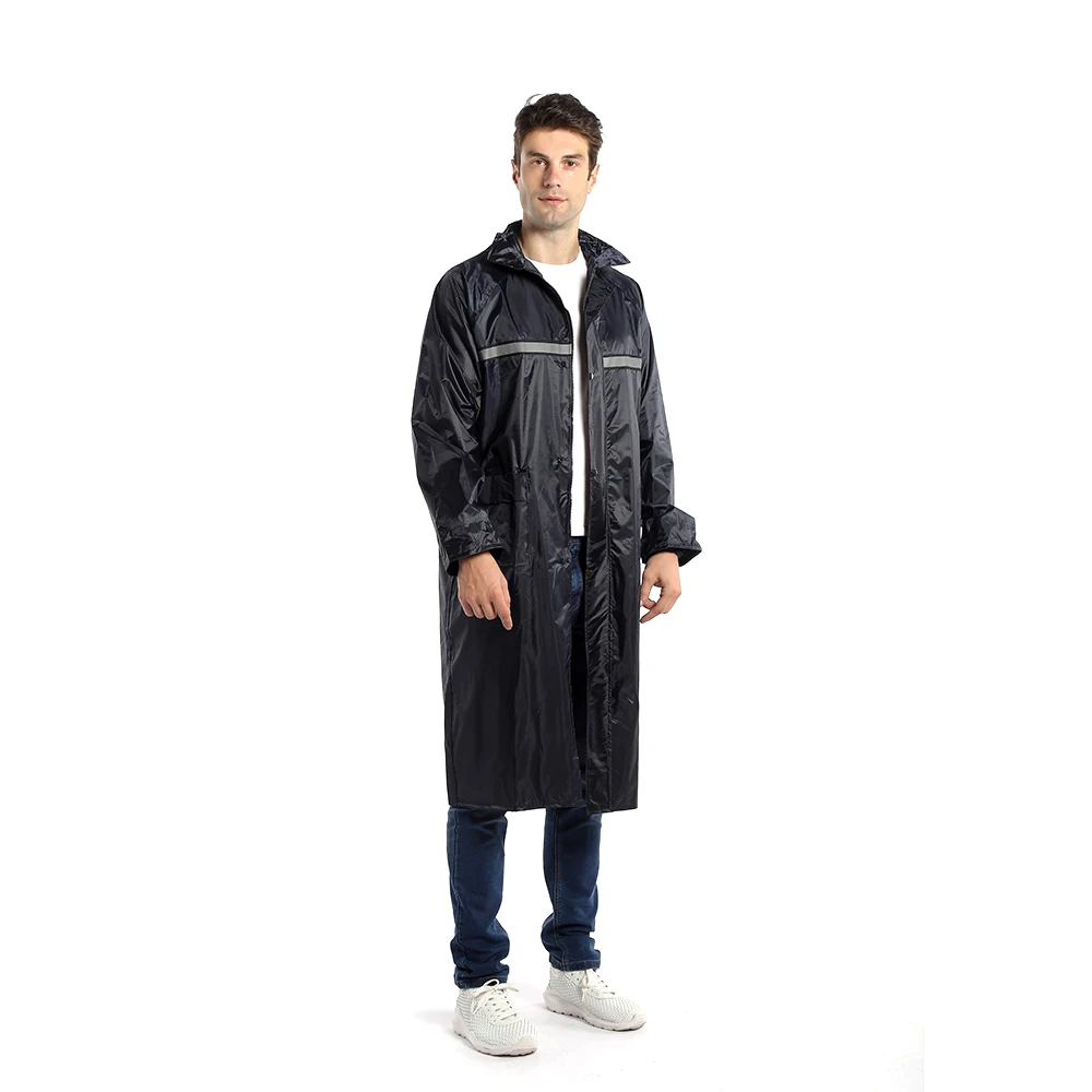 100% waterproof durable hooded poncho polyester raincoat rain coat for men long rain jackets