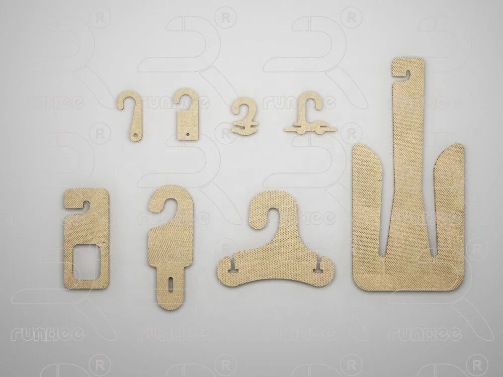 biodegradable recycled Z  U shape paper packaging hook for socks