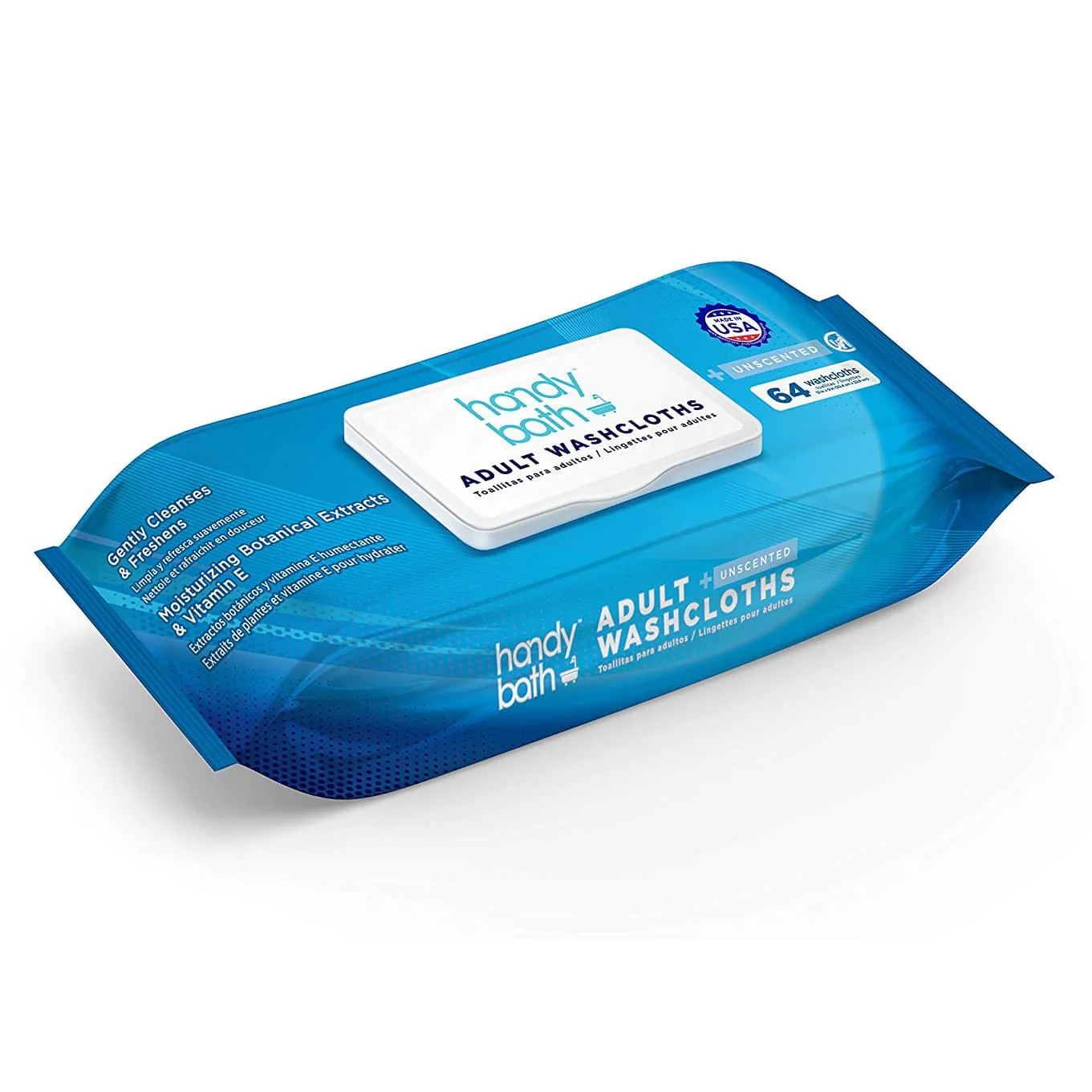 Pre Soaped Sponge for waterless bath incontinence shower wipes Bath Cleansing Washcloths Fresh up No-Rinse Bathing Wipes OEM