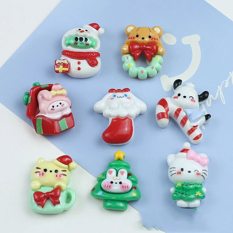 Slime Resin Charms Cute Set Flatback Mixed Assorted Kawaii Cartoon Embellishments Supplies for DIY Crafts Hair Clip Decorations