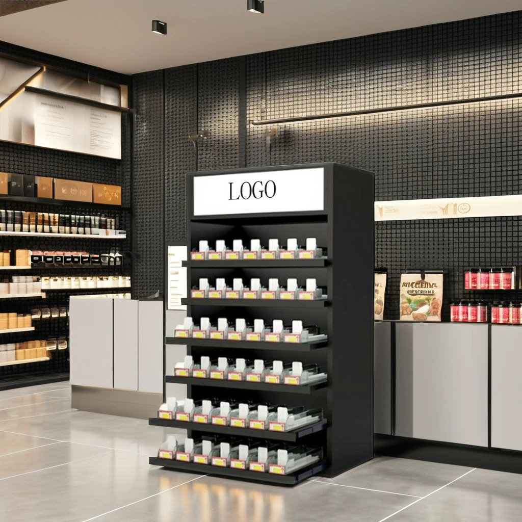 Custom LED lights Acrylic Display Cabinet Retail Smoke Shop POS POP Acrylic Cigarette Display Shelf for Tobacco Shop